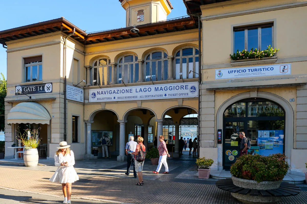 Stresa ticket office for public boats Borromean Islands navigazione lago maggiore italy