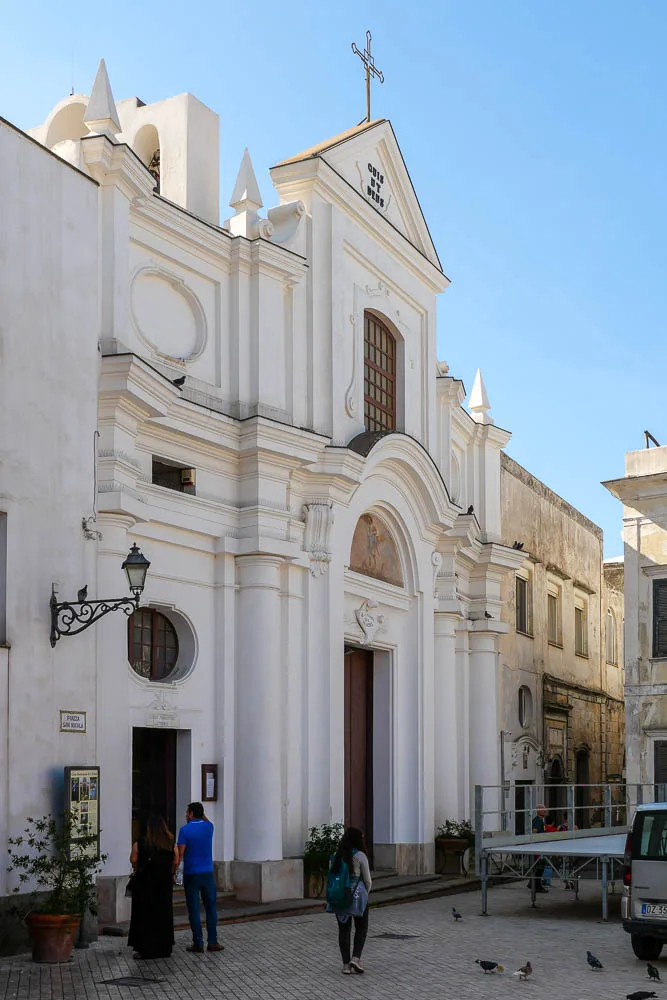 Facade of Chiesa di San Michele Anacapri island Capri Italy