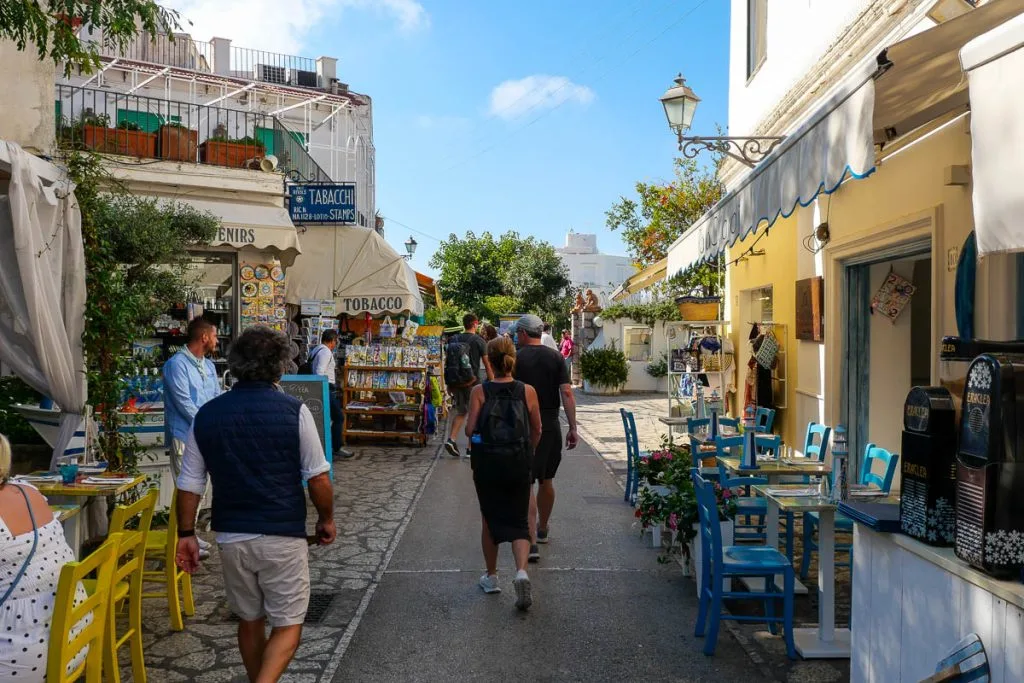 Historic center alley Anacapri what to do in Capri Italy