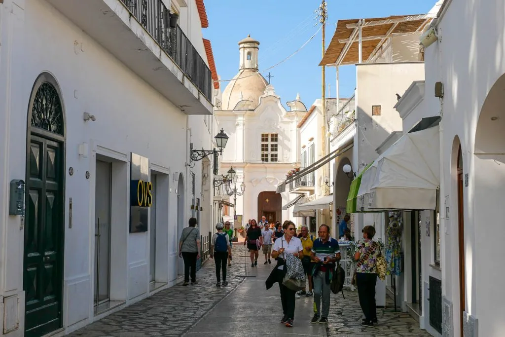 Historic center alley Anacapri what to do in Capri Italy