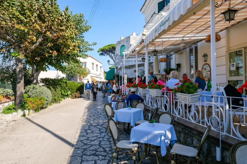 Historic center alley Anacapri Capri Italy