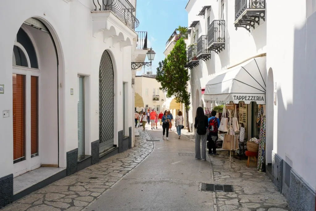 Historic center alley Anacapri Capri Italy