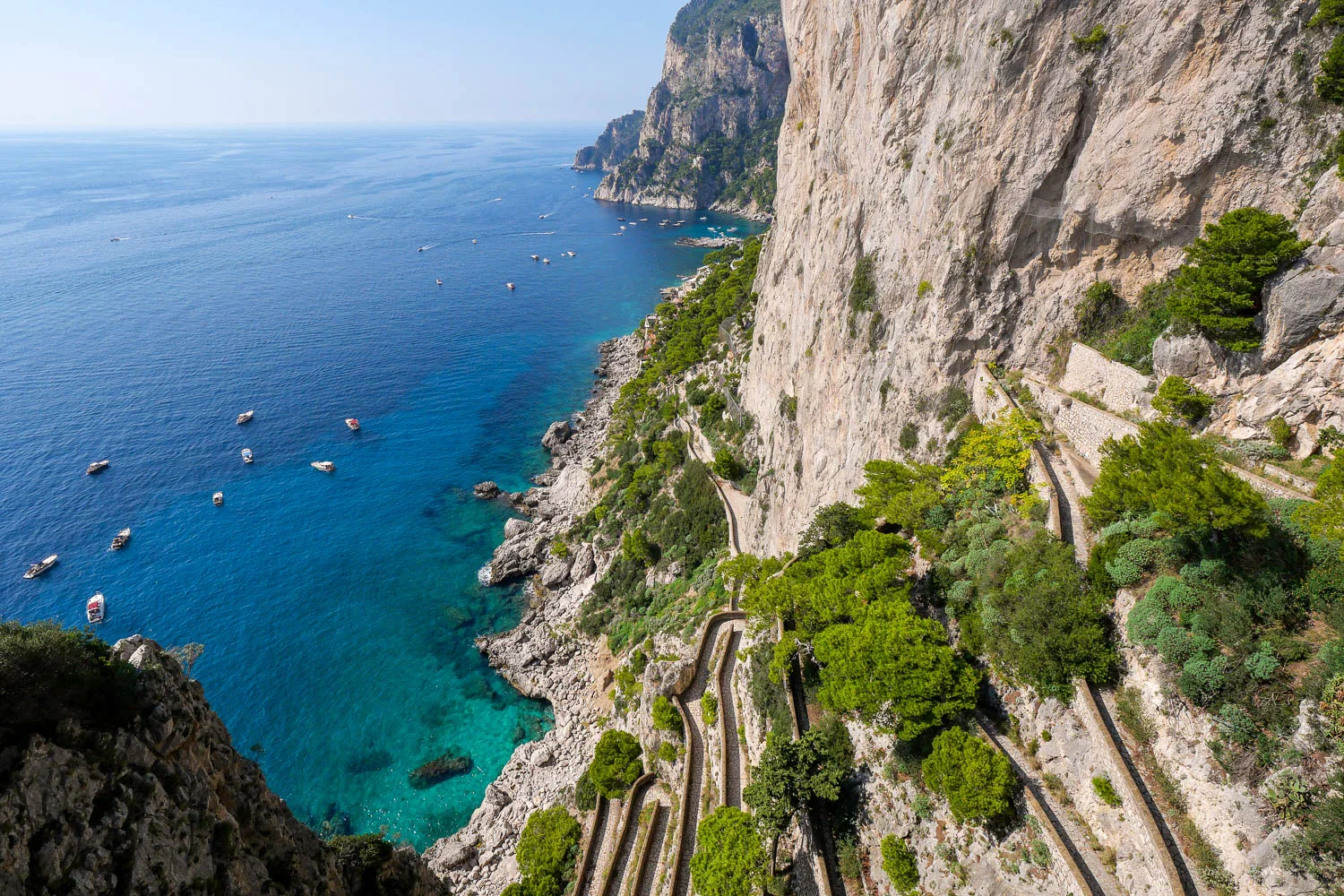 Capri view from Giardini di Augusto Via Krupp