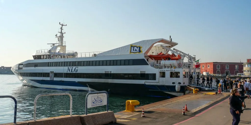 Fast ferry Naples Capri Italy