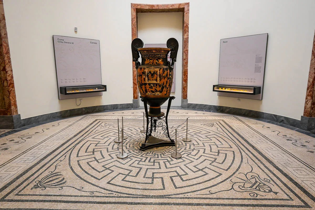 Naples Archaeological Museum mosaics amphorae