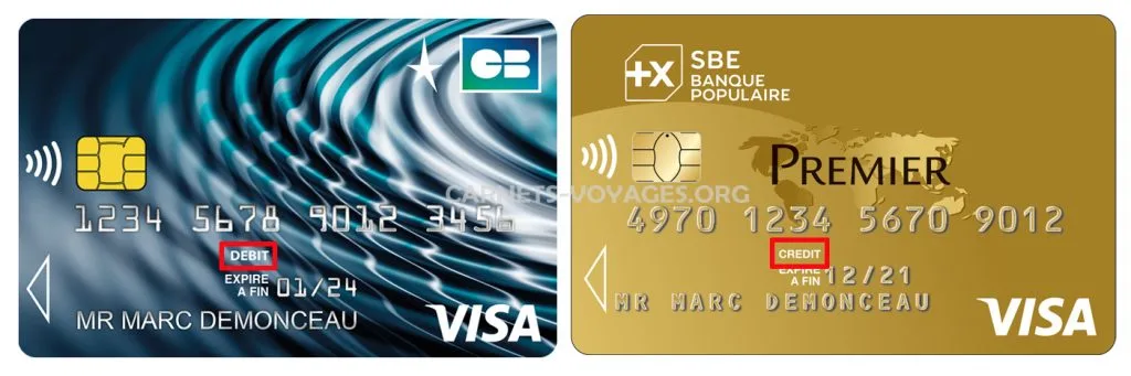 carte de débit ou de crédit