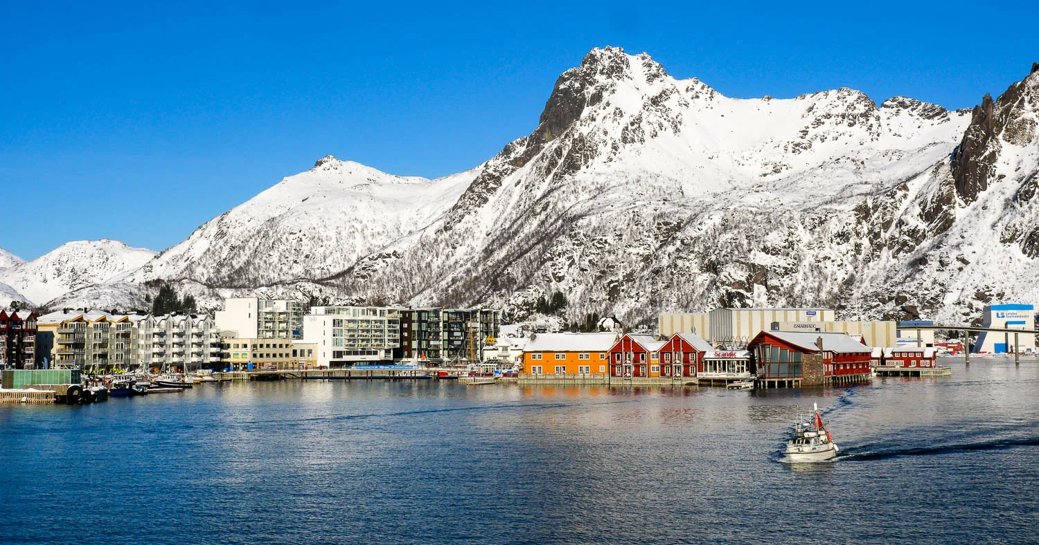 Svolvaer lofoten en hiver norvège
