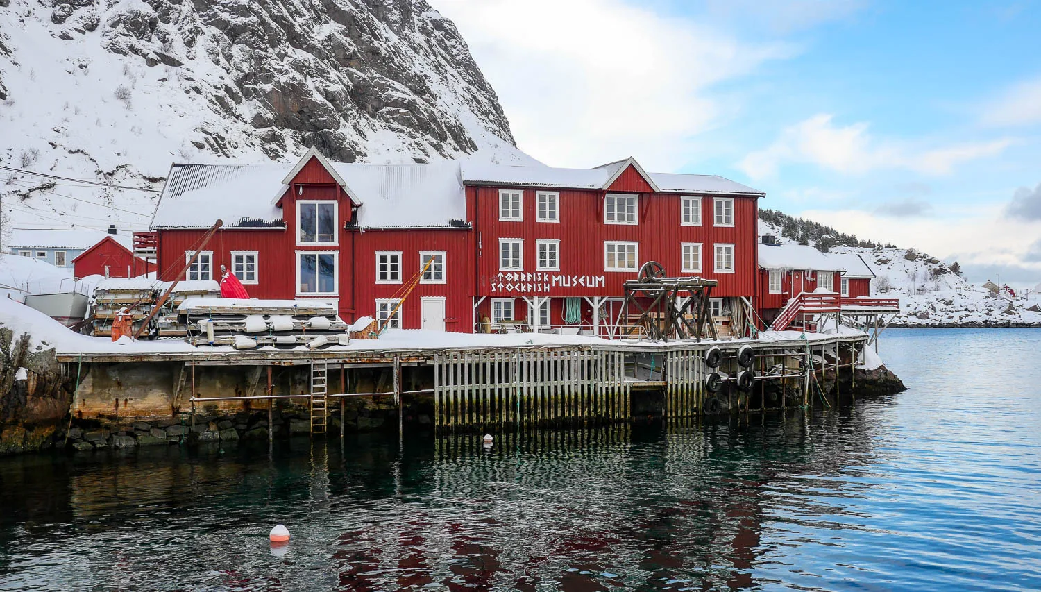 Village A Lofoten en hiver Norvège