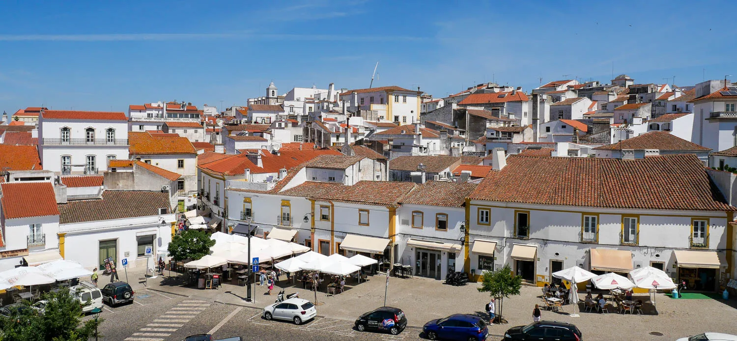 Panorama depuis l'église Saint François igreja de São Francisco Evora Portugal