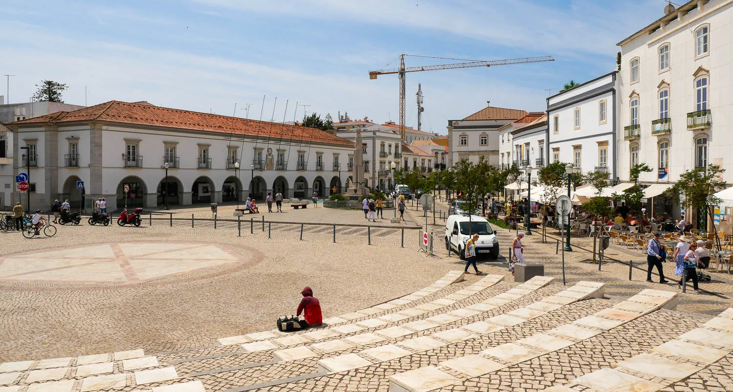 Praça da República place de la république Tavira Algarve Portugal