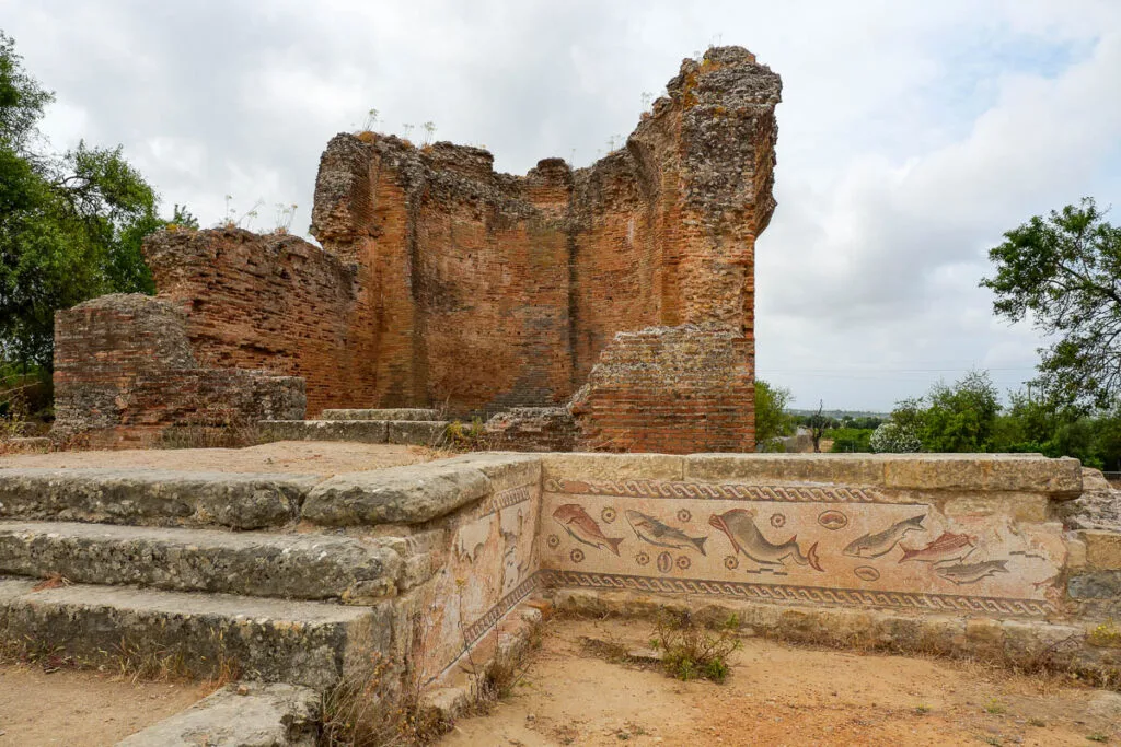 Ruins of Milreu road trip Algarve Portugal roman temple mosaics