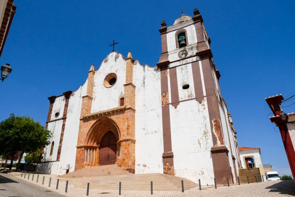 Cathedral facade Sé Silves road trip in Algarve Portugal