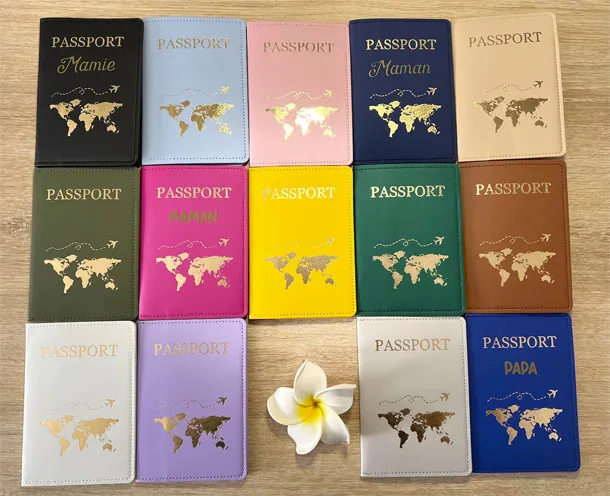 couverture passeport personnalisée idée cadeau voyage