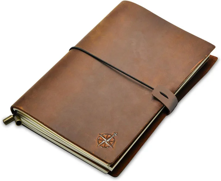 Journal de bord carnet de voyage de route en cuir