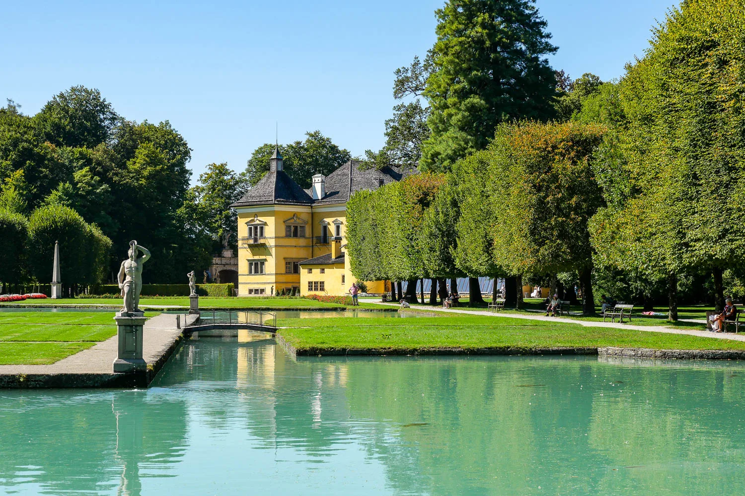 jardins et fontaines du château de Hellbrunn Salzbourg Autriche