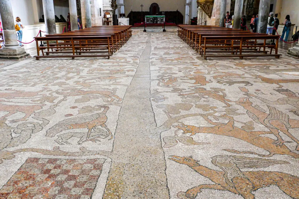 Mosaic floor of Otranto Cathedral in Puglia Italy