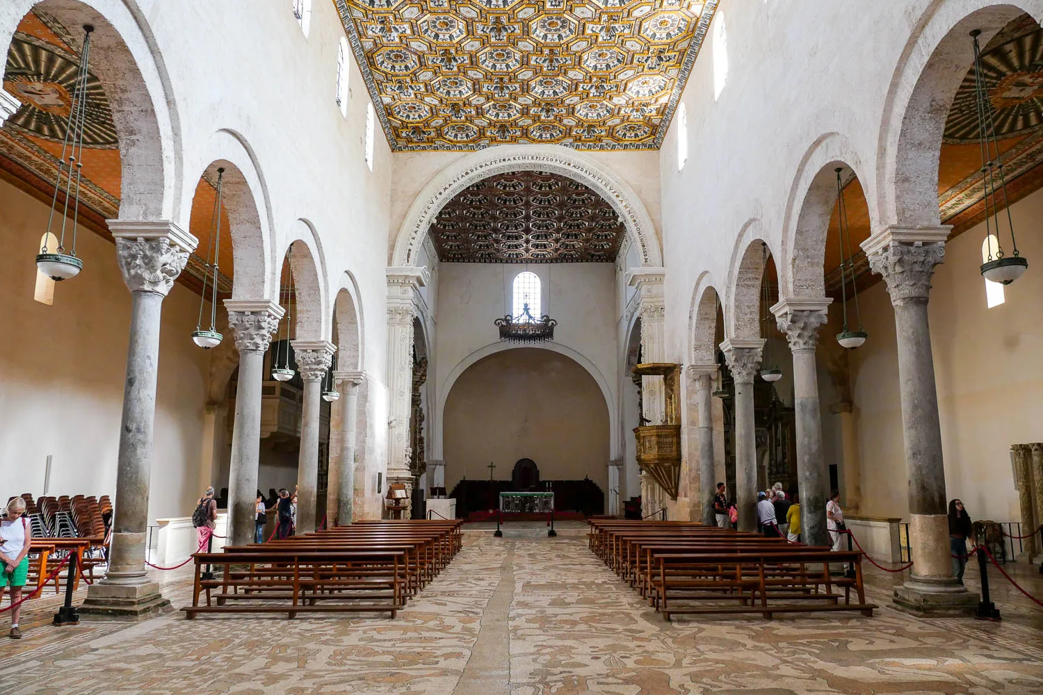 Interior nave of Otranto Cathedral in Puglia Italy
