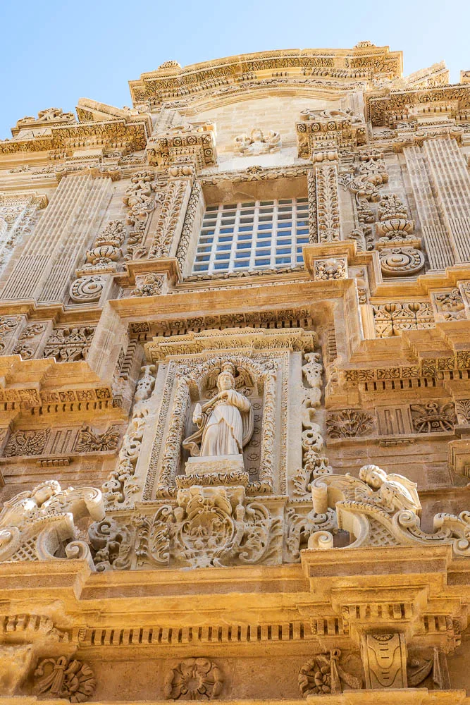 Gallipoli Cathedral Basilica di Sant’Agata Italy carved stone facade