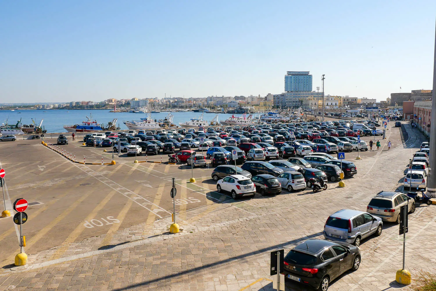 Port parking Gallipoli Puglia Italy