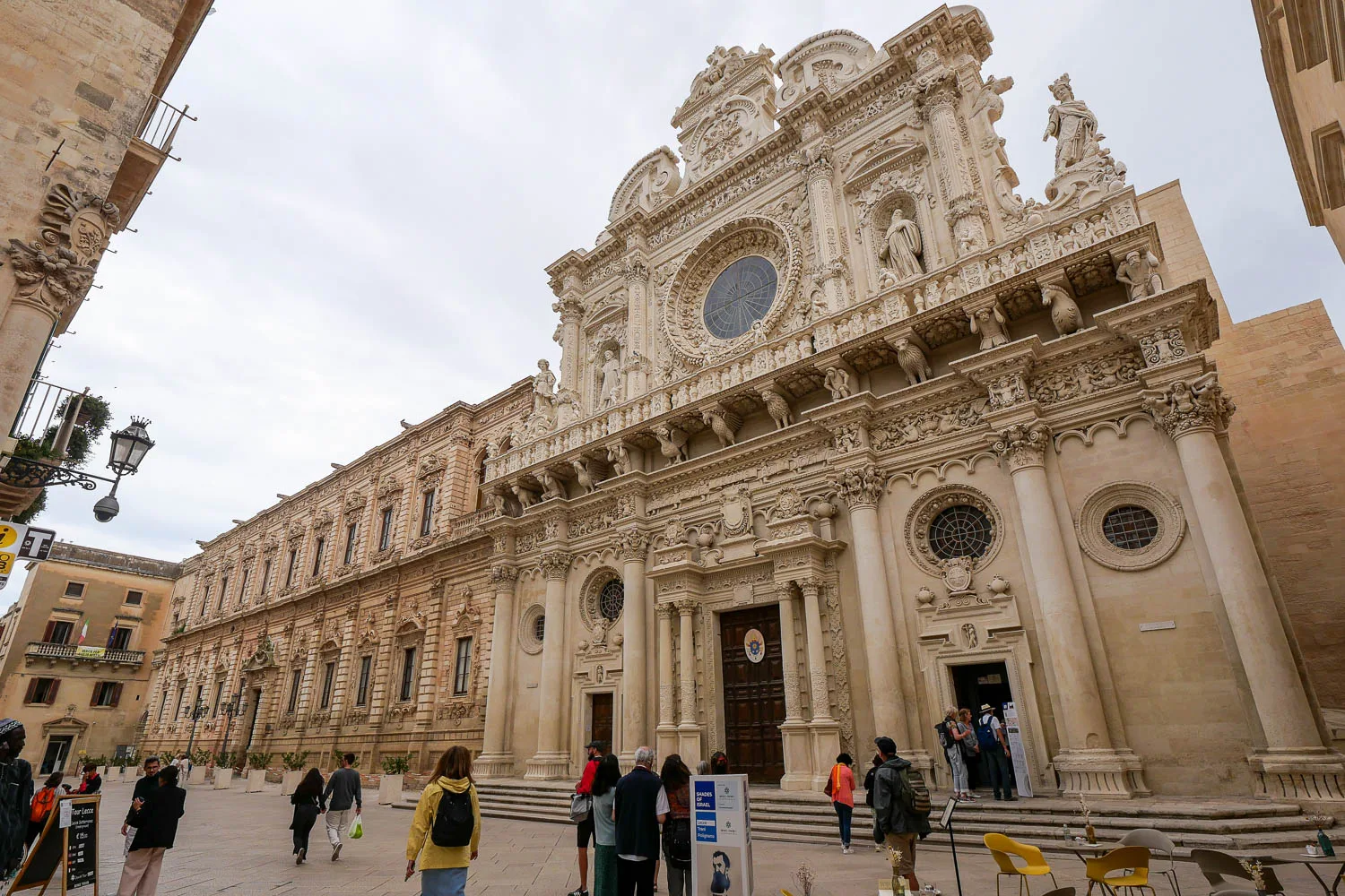 Facade of Santa Croce Basilica Lecce Italy