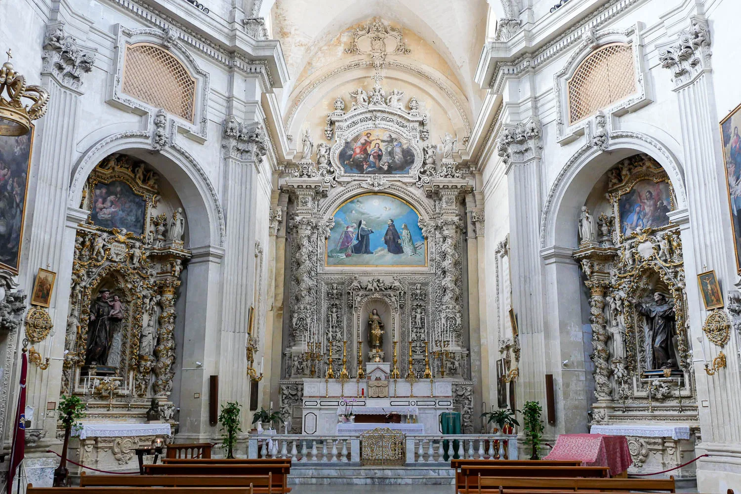 Lecce Italy Santa Chiara Church interior altar