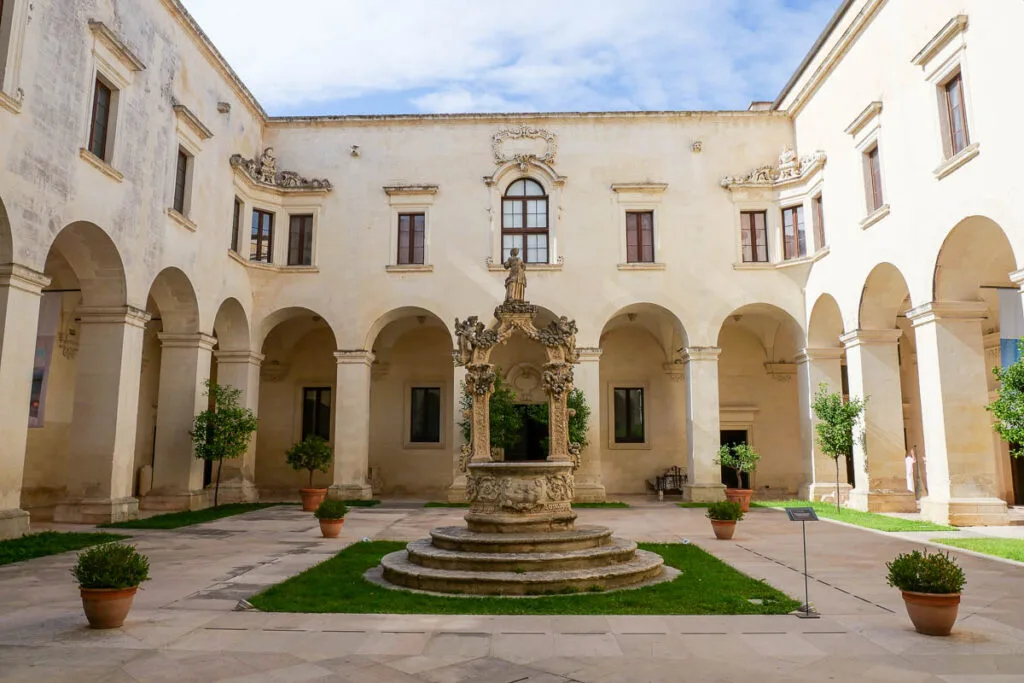 Lecce Italy Palazzo del Seminario courtyard well