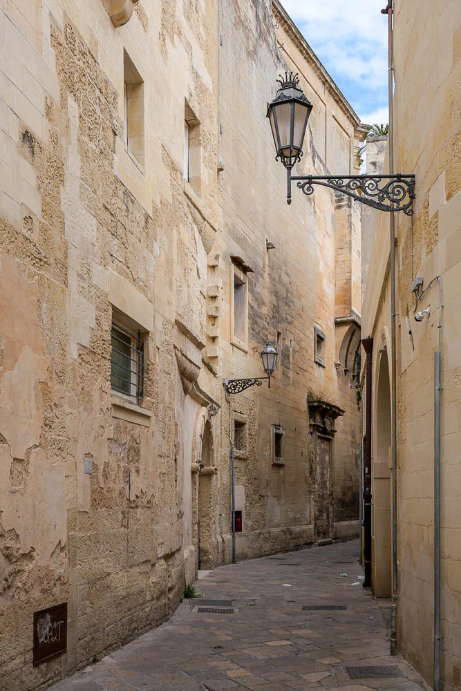 Things to do in Lecce in Puglia Italy old town alley
