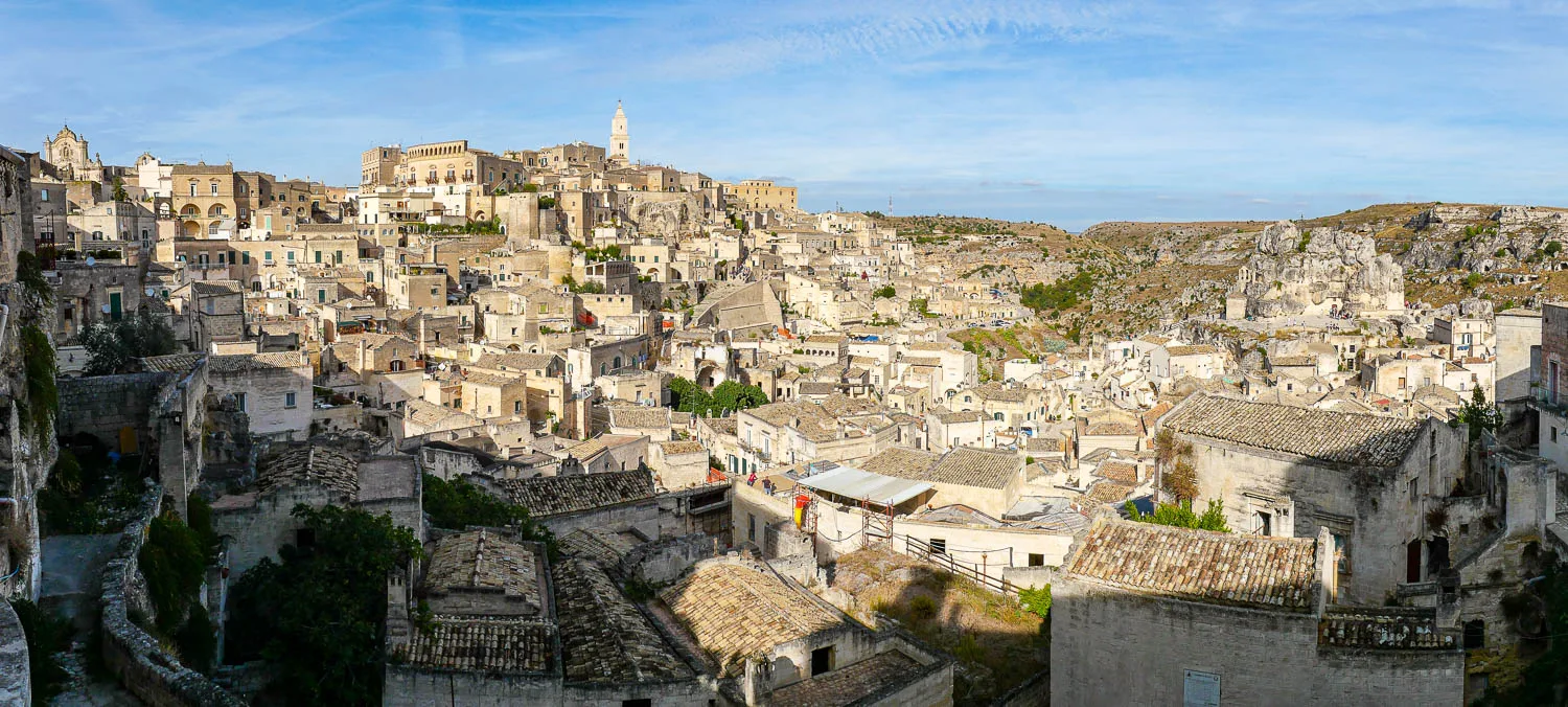 Belvedere Giovanni Pascoli viewpoint panorama Matera Italy