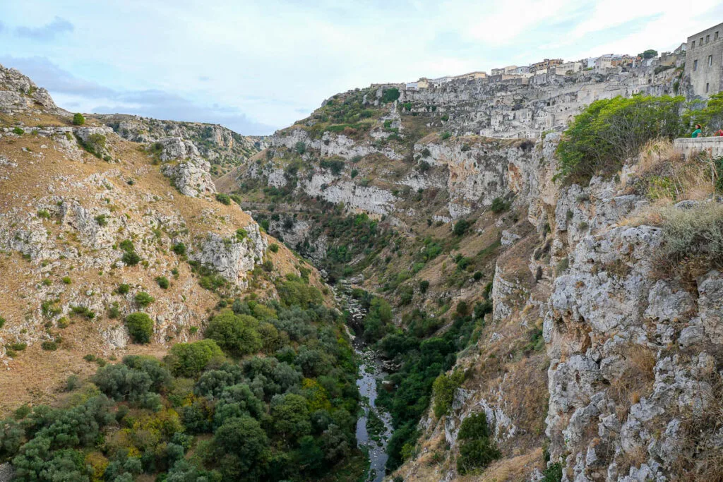 Gravina ravine canyon Matera Italy