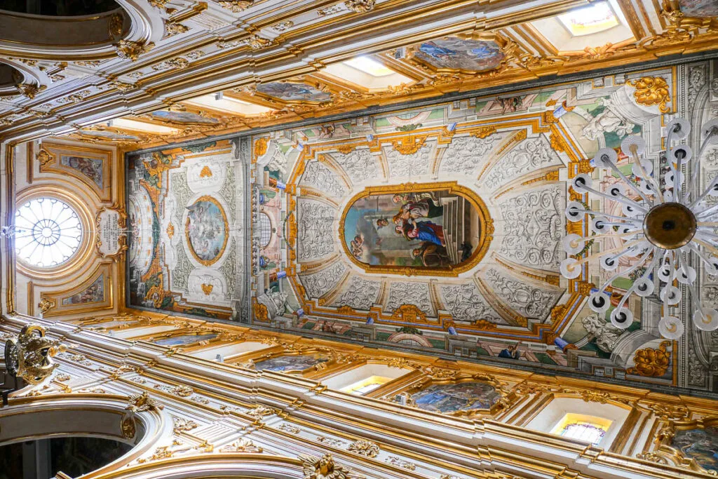 Matera Italy Cathedral Duomo painted ceiling