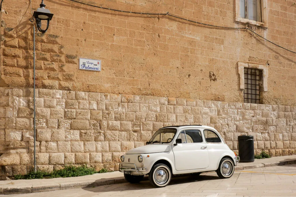 Largo Palmieri car Fiat 500 Monopoli Italy