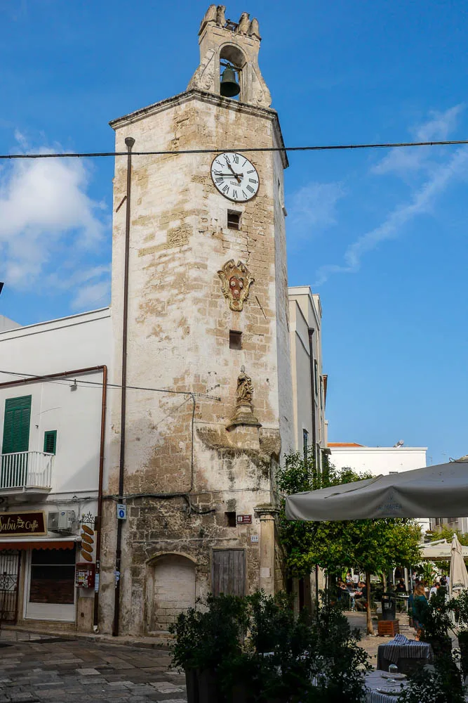 Visiting Monopoli Italy – Torre Civica clock tower
