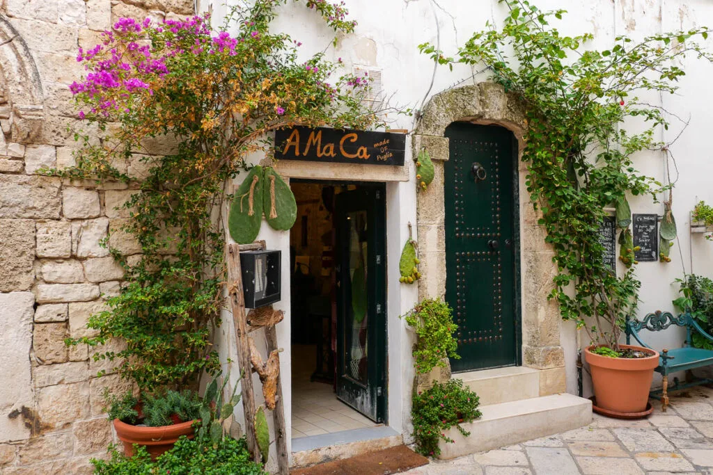 Visiter Polignano a Mare Pouilles Italie rue centre historique vieille ville