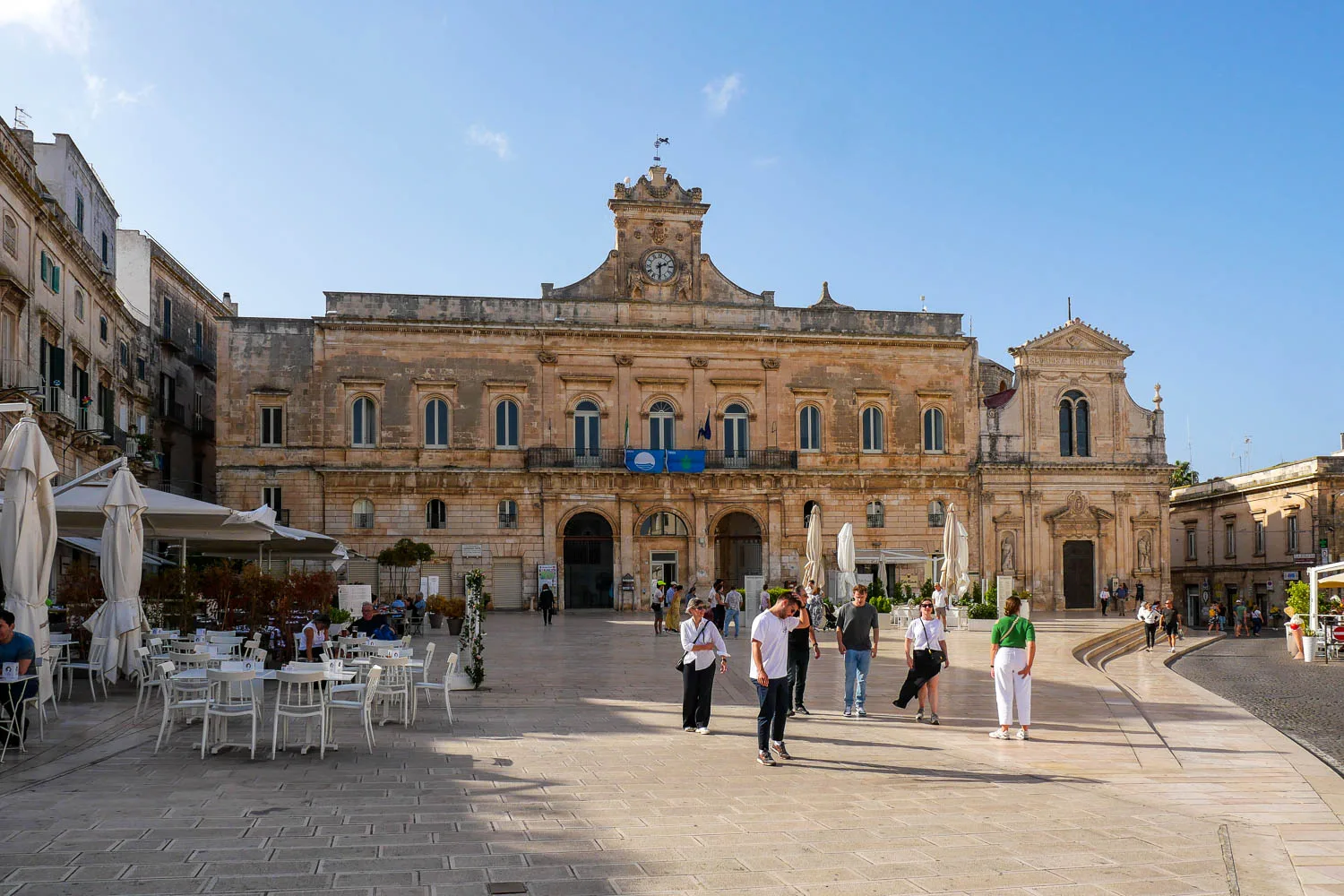 Ostuni square Piazza della Libertà Puglia Italy
