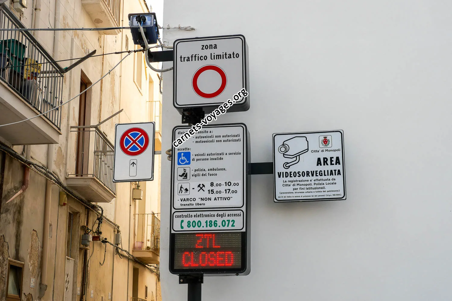 Panneau ZTL zone à trafic limité en Italie