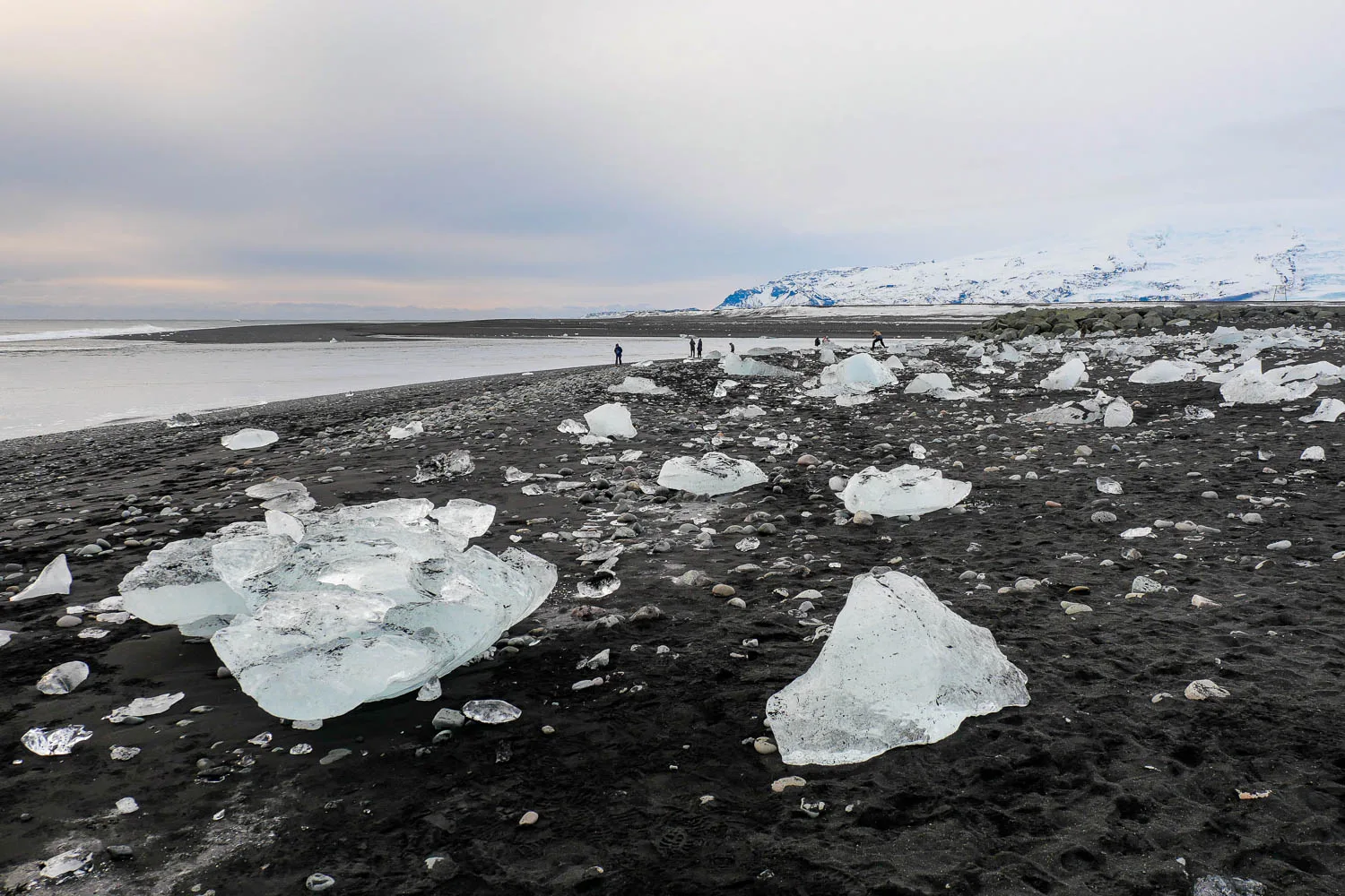 Diamond beach plage diamants visiter l'Islande en hiver