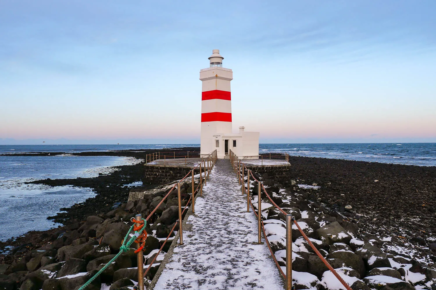 Phare Gardur cap Gardaskagi visiter l'Islande en hiver