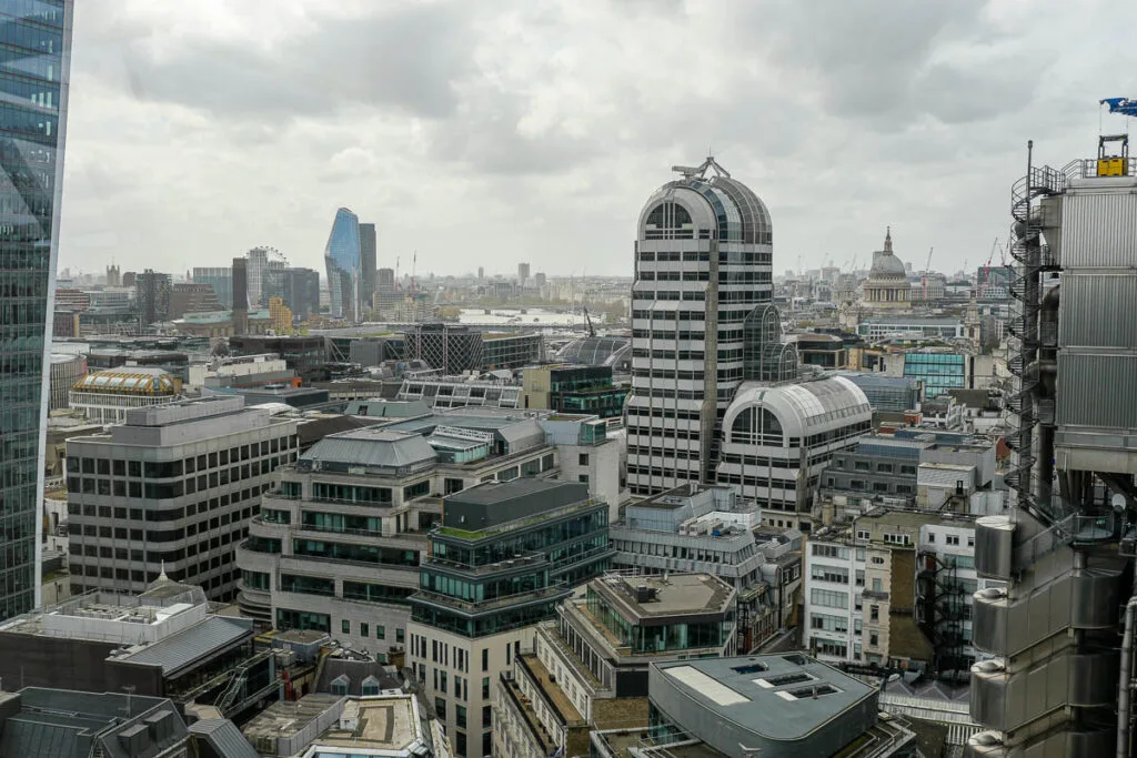 Vue depuis le rooftop de The Garden at 120 Londres