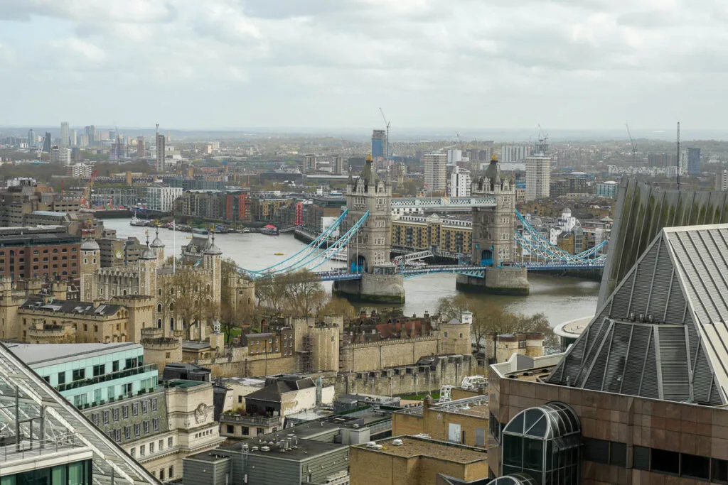 Vue depuis le rooftop de The Garden at 120 Londres
