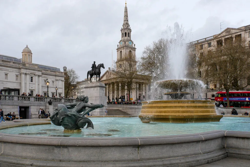 Trafalgar Square week-end à Londres Angleterre