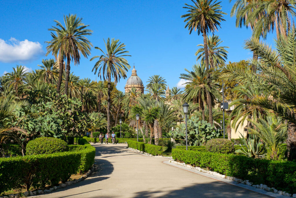 jardin de la villa Bonanno où dormir à Palerme Sicile Italie