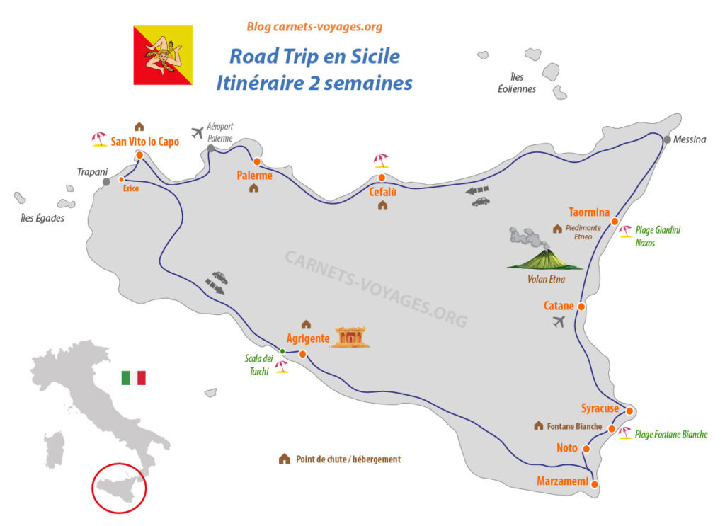 Visiter la Sicile en road trip : itinéraire de 2 semaines - Carnets Voyages