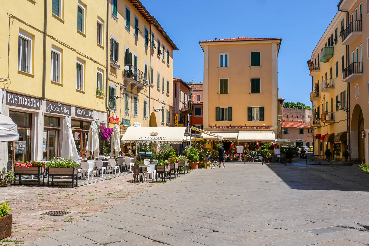 Piazza Cavour Portoferraio île d'Elbe Toscane Italie