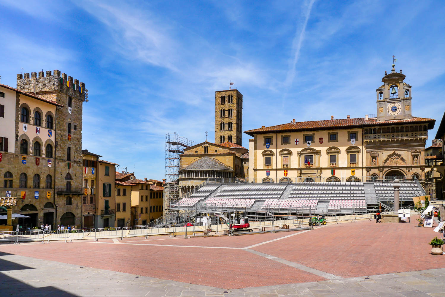 Piazza Grande que faire à Arezzo Toscane Italie