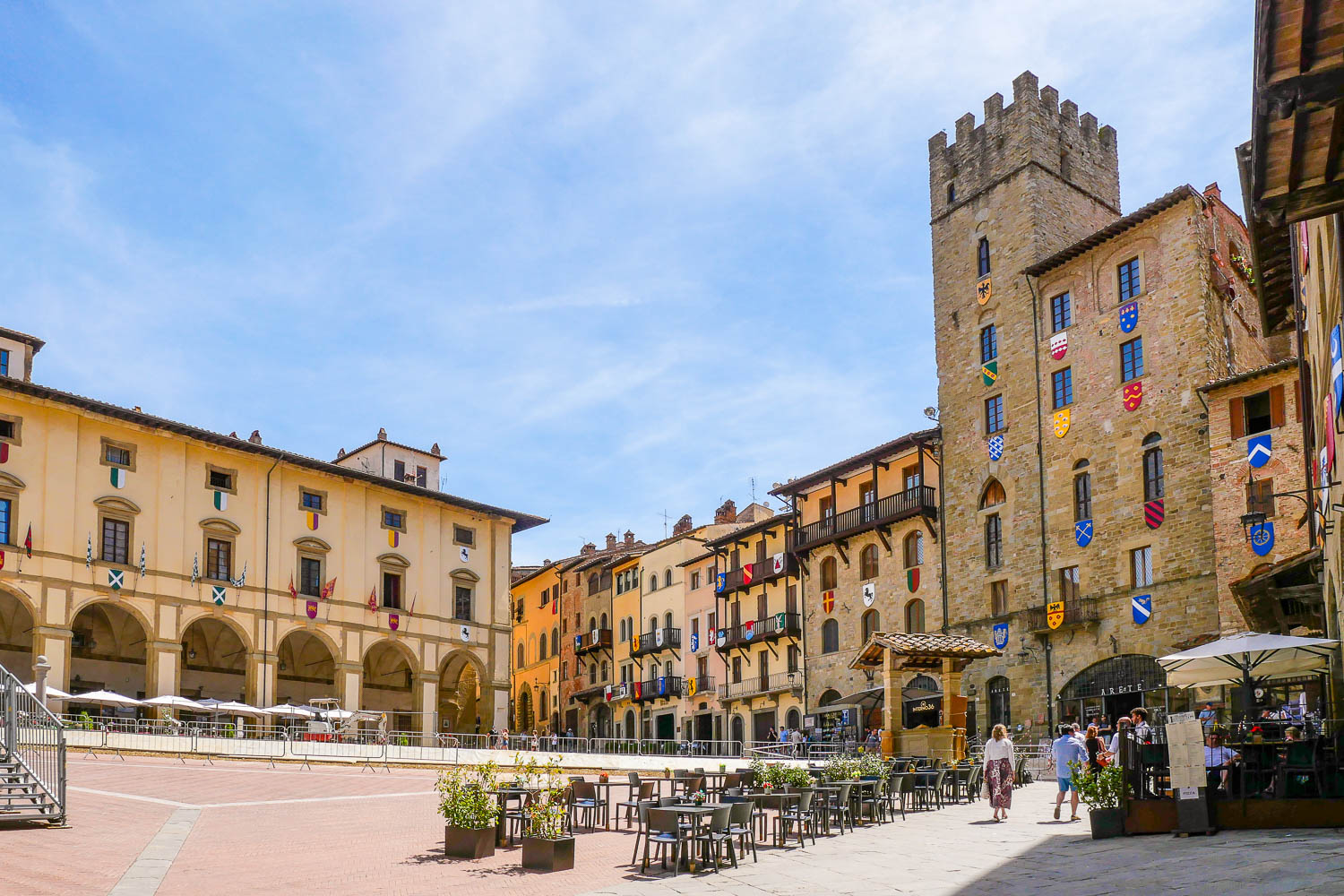 Piazza Grande visiter Arezzo Toscane Italie