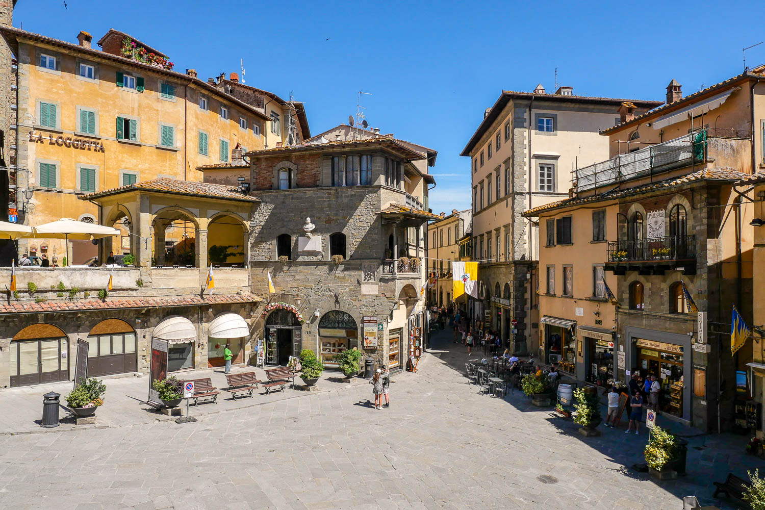 Piazza della Repubblica visiter Cortona en Toscane