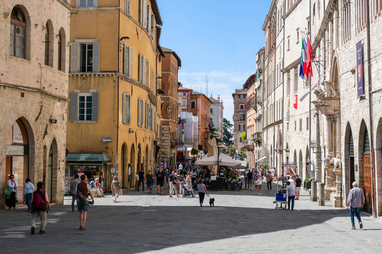 Corso Vannucci à Pérouse Perugia Ombrie Italie