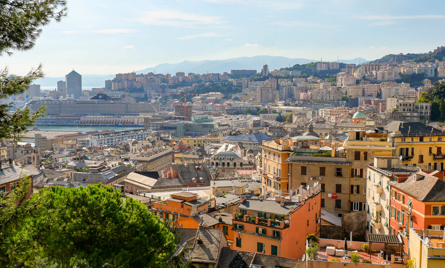 Belvedere Castelletto panorama sur Gênes Italie